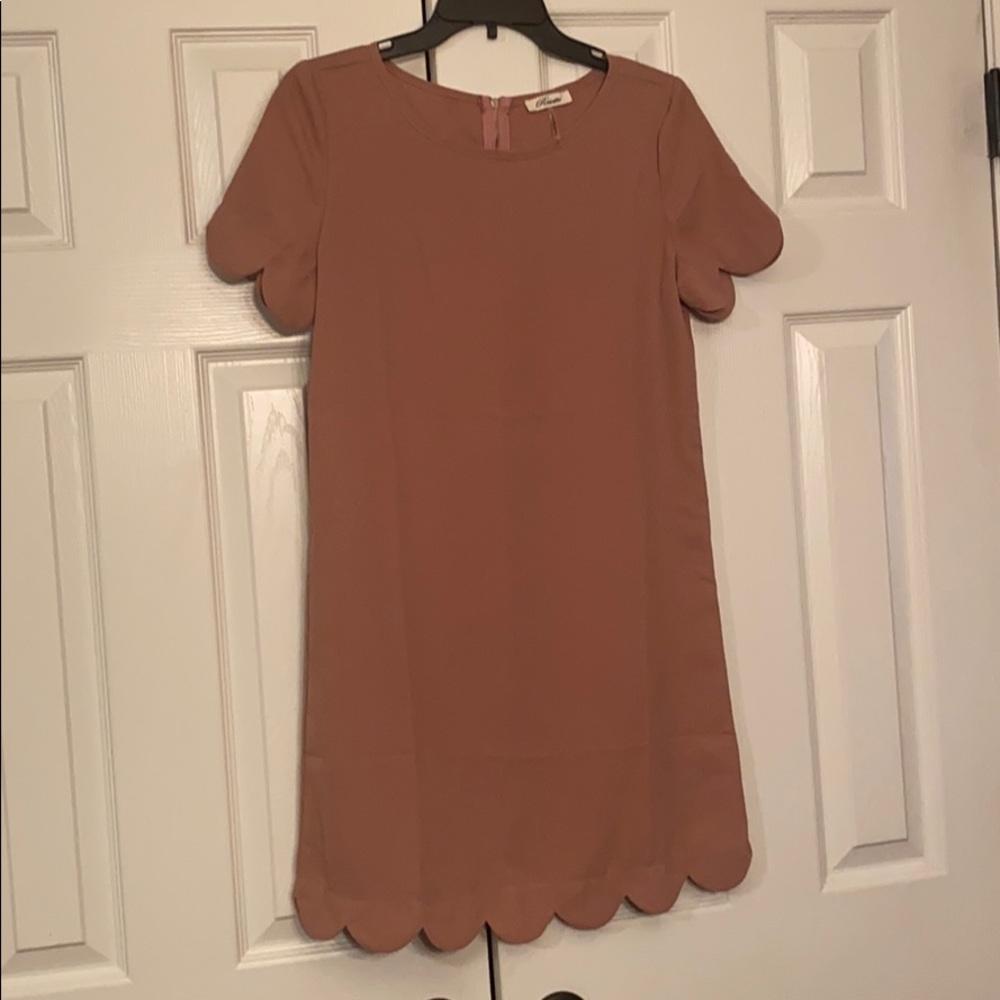 Rosette short sleeve dress